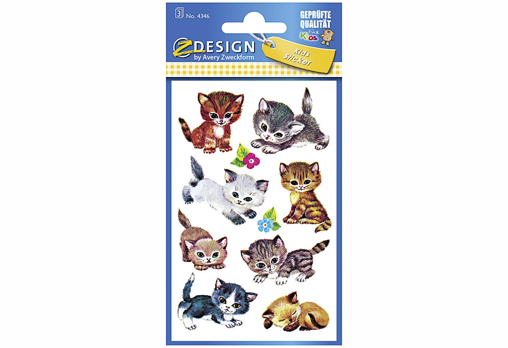 AVERY ZWECKFORM  KID Sticker Katzen Papier 4346 - 10 VPE