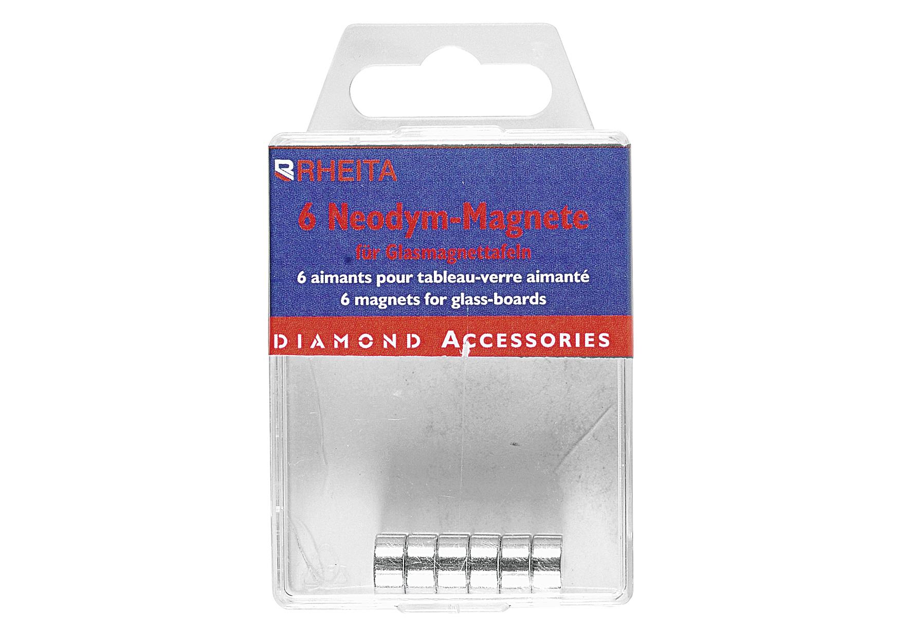 6 Neodym-Magnete in Eurobox - 10 VPE